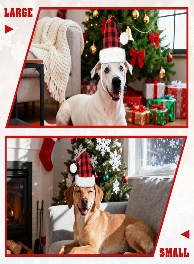 Rypet Dog Santa Hat, Adjustable Christmas Santa Claus Pet Christmas Hat Diameter 4.3" Height 8.6", Red Christmas Hats for Small to Medium Dogs and Cats - Image 5